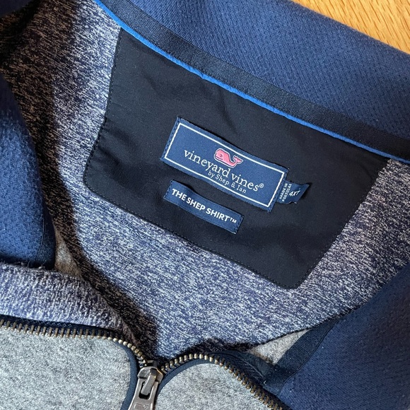 Vineyard Vines Gray 1/4 Zip Sweatshirt - The Shep Shirt - Picture 3 of 3
